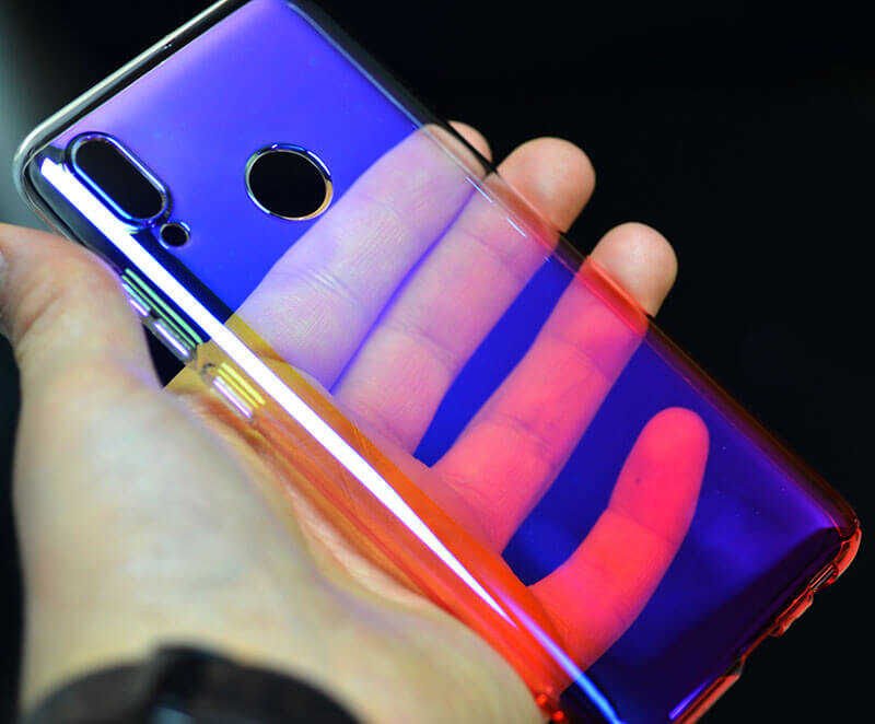 Huawei P Smart 2019 Kılıf HEPTEKİLETİŞİM Renkli Transparan Kapak