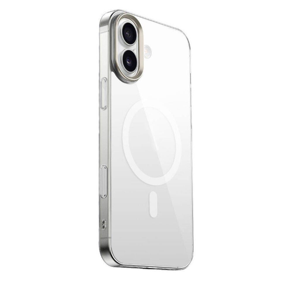 Apple iPhone 16 Plus Kılıf Magsafe Şarj Özellikli Şeffaf Cam Arka Yüzey HEPTEKİLETİŞİM G-Glass Kapak