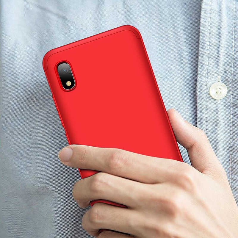 Samsung Galaxy A10 Kılıf 360 Tam Koruma Ön Ve Arka Sert Mika Kapak Orjinal Ays Gkk Kapak Kırmızı