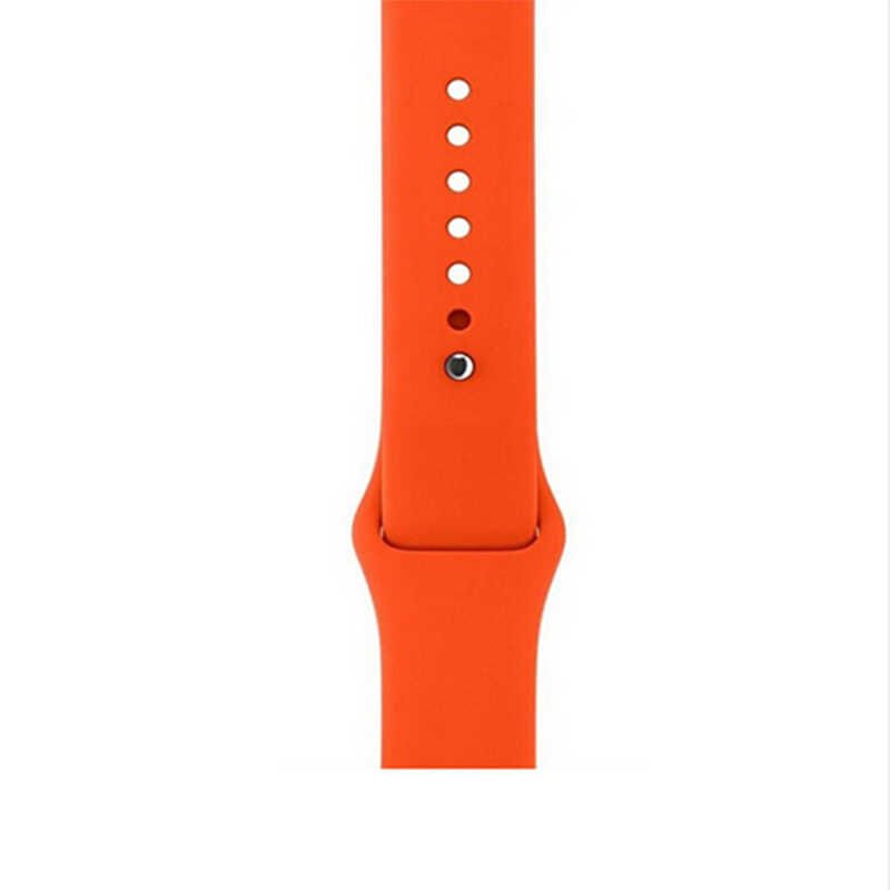 Apple Watch 2/3/4/5/6/7/8/se/nike 38mm 40mm 41mm Silikon Kordon Soft Tasarım (Klasik) 18-Apricot