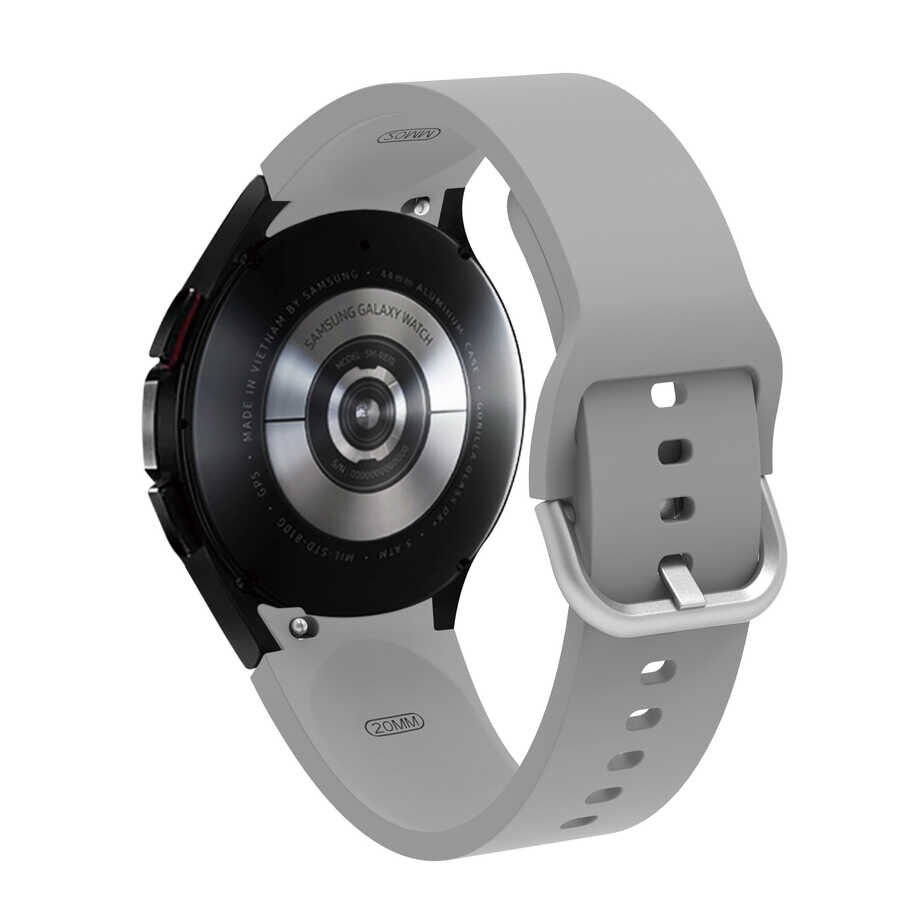 Samsung Galaxy Watch 4 40mm Silikon Kordon Esnek Yapılı Tasarım (krd-50) Beyaz