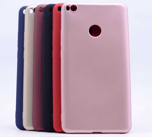 Xiaomi Mi Max 2 Kılıf Yumuşak Dokulu Soft Esnek İnce Mat Renkli Silikon Kapak (PREMİER) Bordo