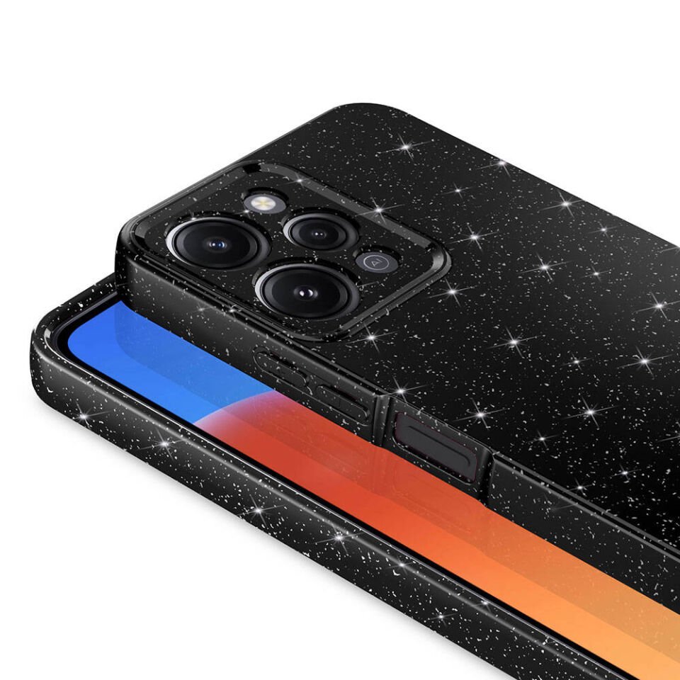 Xiaomi Redmi 12 Kılıf Kamera Korumalı Simli Lüks HEPTEKİLETİŞİM Koton Kapak