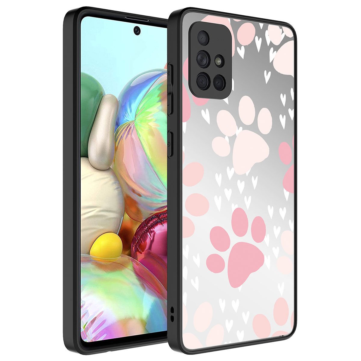 Samsung Galaxy A71 Kılıf Aynalı Desenli Kamera Korumalı Parlak HEPTEKİLETİŞİM Mirror Kapak