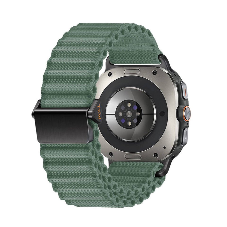 Samsung Galaxy Watch Ultra 47mm Naylon Kumaş Hasır Örgülü Kordon (KRD-120) Turuncu
