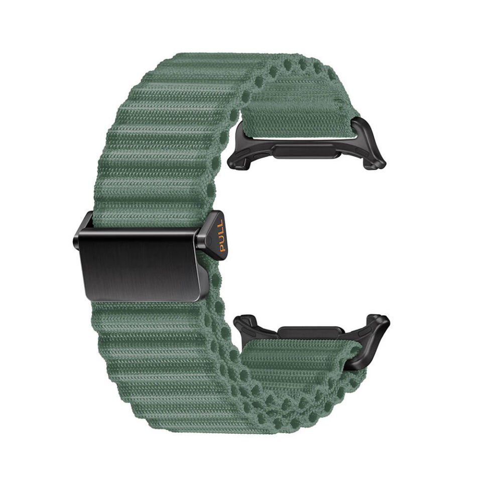Samsung Galaxy Watch Ultra 47mm Naylon Kumaş Hasır Örgülü Kordon (KRD-120) Turuncu