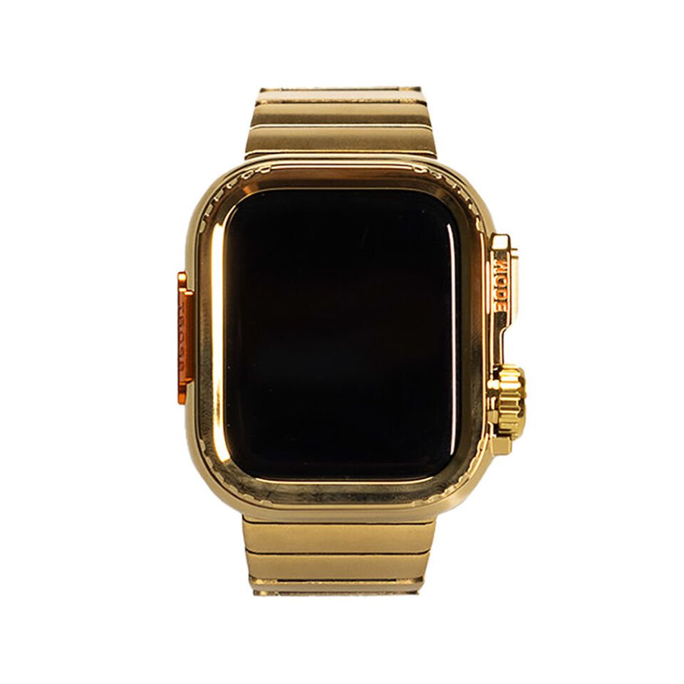 Apple Watch 44mm HEPTEKİLETİŞİM KRD-126 Sert Kasa Koruyuculu Metal Kordon