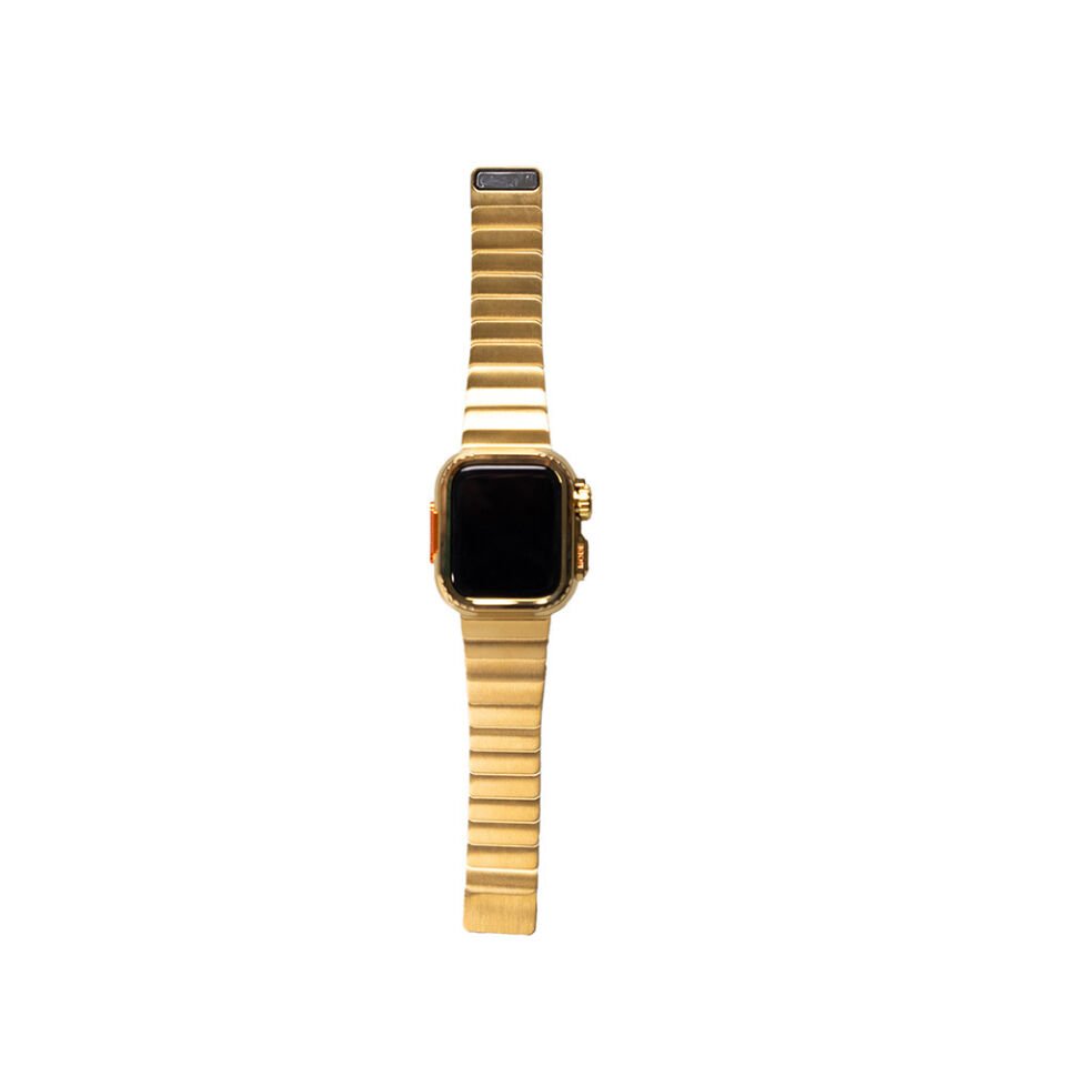 Apple Watch Ultra 49mm HEPTEKİLETİŞİM KRD-126 Sert Kasa Koruyuculu Metal Kordon