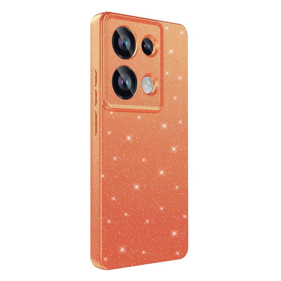 Xiaomi Redmi Note 13 Pro 4G Kılıf Kamera Korumalı Simli Renkli Parlak Silikon Kapak (Koton) Gümüş