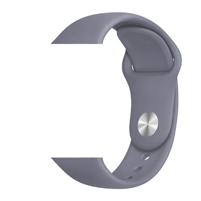 Apple Watch 2/3/4/5/6/7/8/se/nike 38mm 40mm 41mm Silikon Kordon Soft Tasarım (Klasik) 38-Lavendery Gray