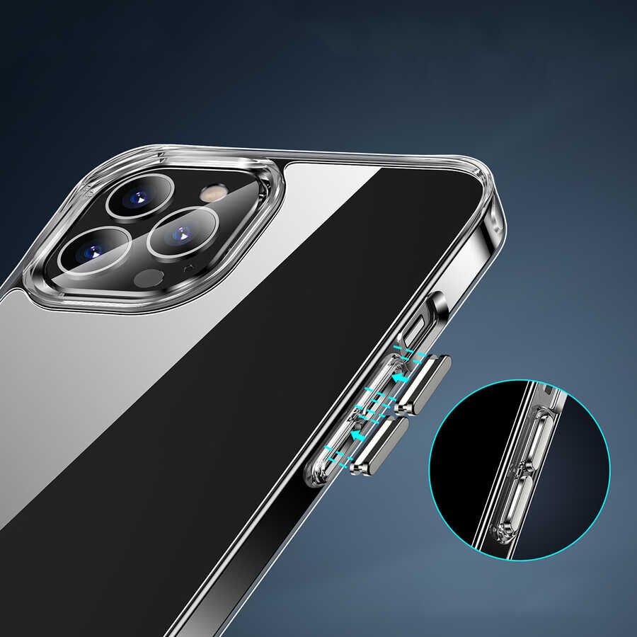 Apple iPhone 14 Pro Max Kılıf Standlı Şeffaf Silikon HEPTEKİLETİŞİM L-Stand Kapak