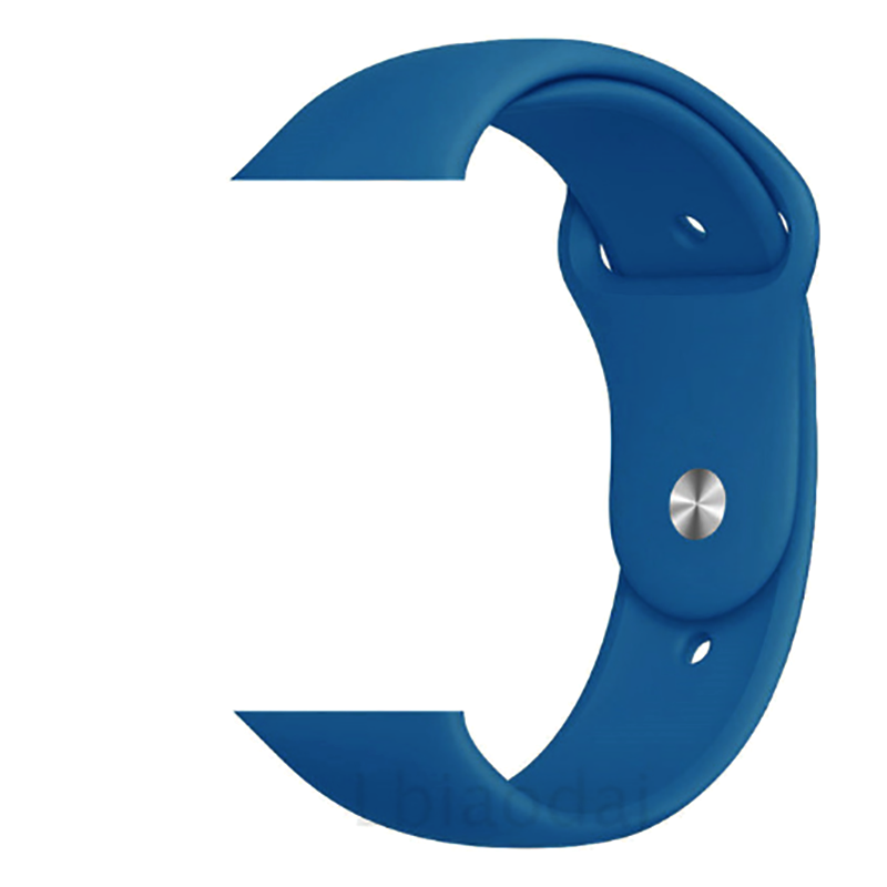 Apple Watch 2/3/4/5/6/7/8/se/nike 38mm 40mm 41mm Silikon Kordon Soft Tasarım (Klasik) 39-Blue Horizon