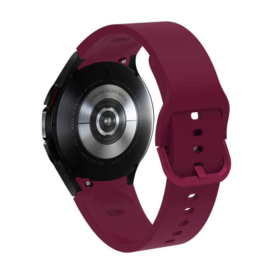 Samsung Galaxy Watch 4 Classic 42mm Silikon Kordon Esnek Yapılı Tasarım (krd-50) Turuncu