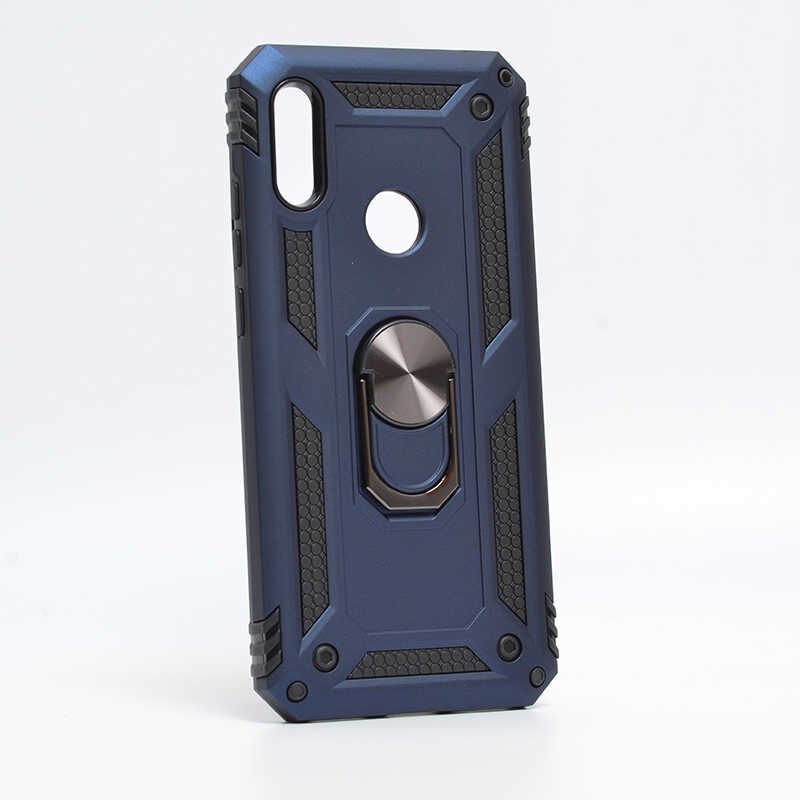 Huawei Honor 8A Kılıf Tank Zırh Yüzüklü Mıknatıslı Standlı Kapak (VEGA) Gold