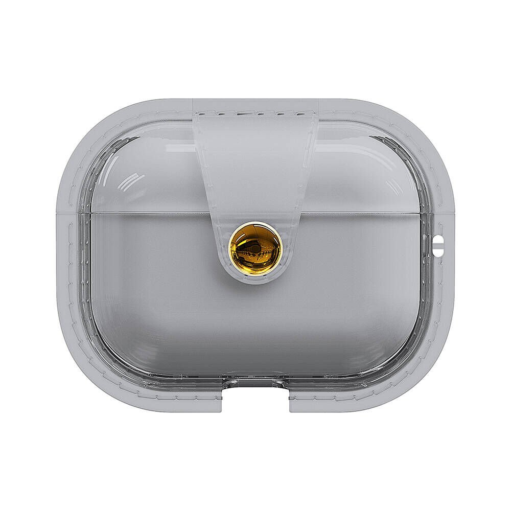 Apple Airpods Pro 2 Darbelere Karşı Dayanıklı Magnetik Kılıf (Airbag 33) Gri