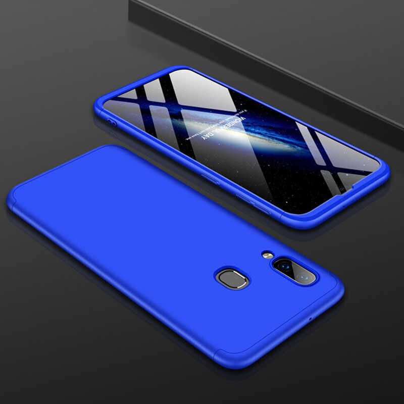 Samsung Galaxy A20 Kılıf 360 Tam Koruma Ön Ve Arka Sert Mika Kapak Orjinal Ays Gkk Kapak Rose Gold