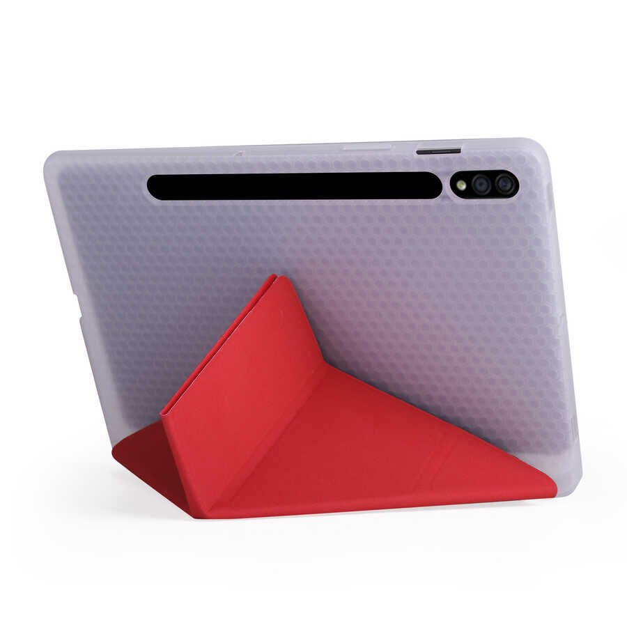Samsung Galaxy Tab S7 Fe / S7 Plus / S8 Plus 12.4'' Kılıf Kalem Bölmeli Standlı X800 T730 T970 (TR) Rose Gold