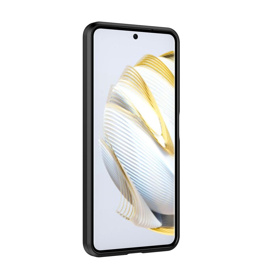 Huawei Nova 10 SE Kılıf Deri Görünümlü Renk Atmayan Dayanaklı Silikon Kapak (NİSS) Lacivert