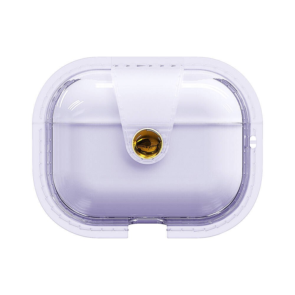 Apple Airpods Pro 2 Darbelere Karşı Dayanıklı Magnetik Kılıf (Airbag 33) Mor