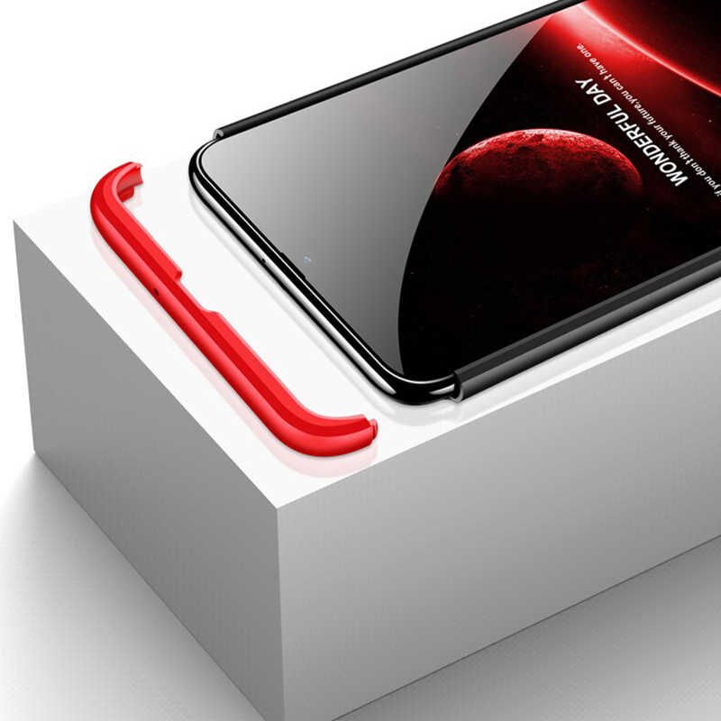 Samsung Galaxy A20 Kılıf 360 Tam Koruma Ön Ve Arka Sert Mika Kapak Orjinal Ays Gkk Kapak Siyah-Kırmızı