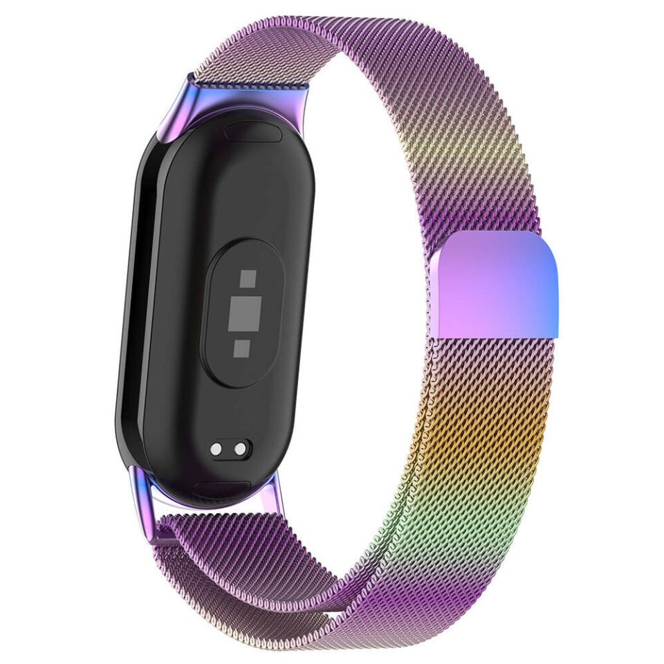 Xiaomi Smart Band 8 Metal Kordon Tel Örgü İşlemeli Tasarım (KRD-01) Gold