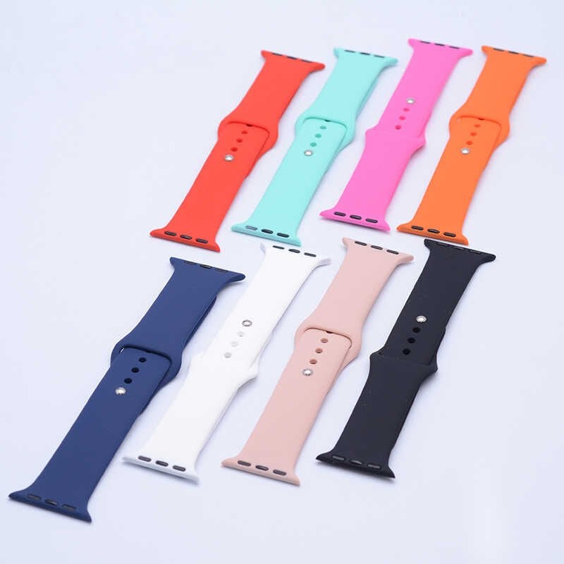 Apple Watch 2/3/4/5/6/7/8/se/nike 38mm 40mm 41mm Silikon Kordon Soft Tasarım (Klasik) NO52