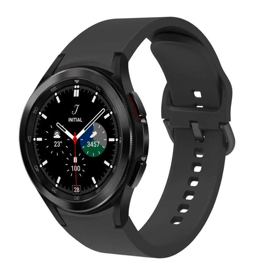 Samsung Galaxy Watch 4 Classic 42mm Silikon Kordon Esnek Yapılı Tasarım (krd-50) Siyah