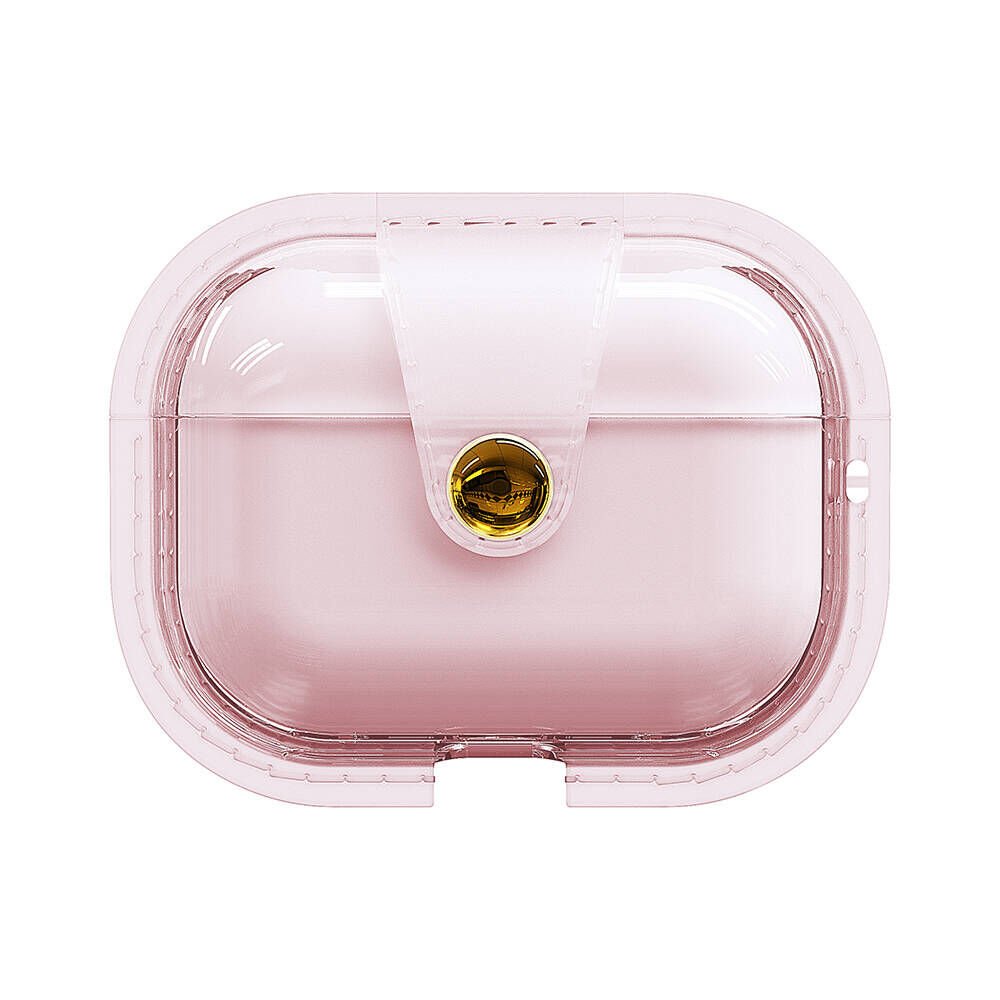 Apple Airpods Pro 2 Darbelere Karşı Dayanıklı Magnetik Kılıf (Airbag 33) Pembe