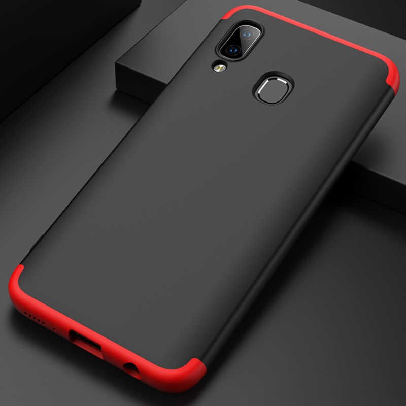 Samsung Galaxy A30 Kılıf 360 Tam Koruma Ön Ve Arka Sert Mika Kapak Orjinal Ays Gkk Kapak Siyah