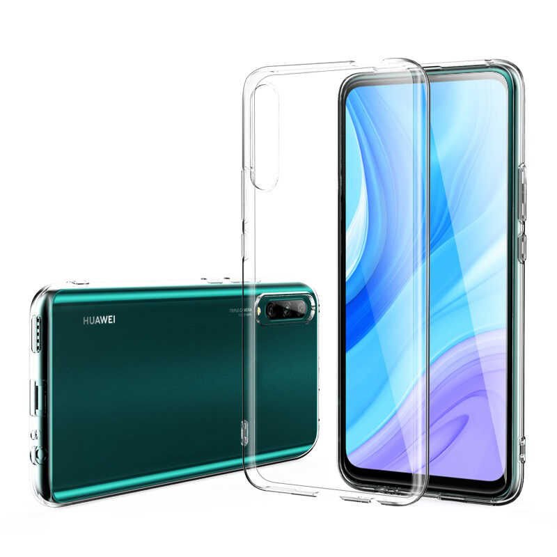 Huawei P Smart Pro 2019 Şeffaf Kılıf Yumuşak İnce Tasarımlı Kapak (SÜPER) Renksiz
