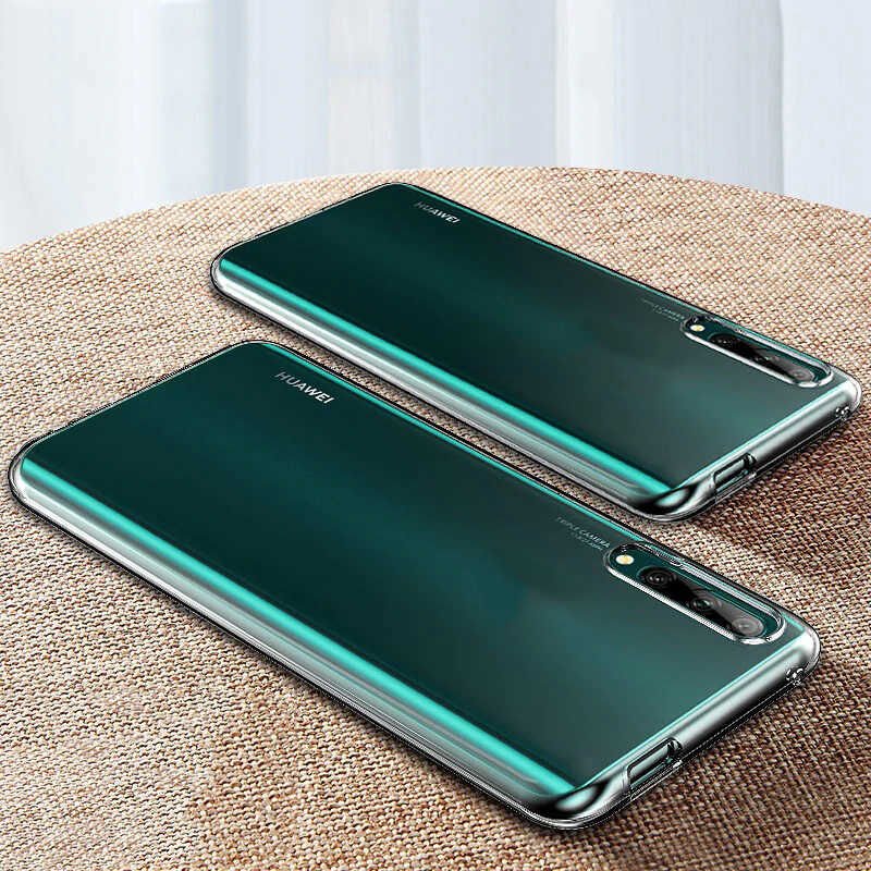 Huawei P Smart Pro 2019 Şeffaf Kılıf Yumuşak İnce Tasarımlı Kapak (SÜPER) Renksiz