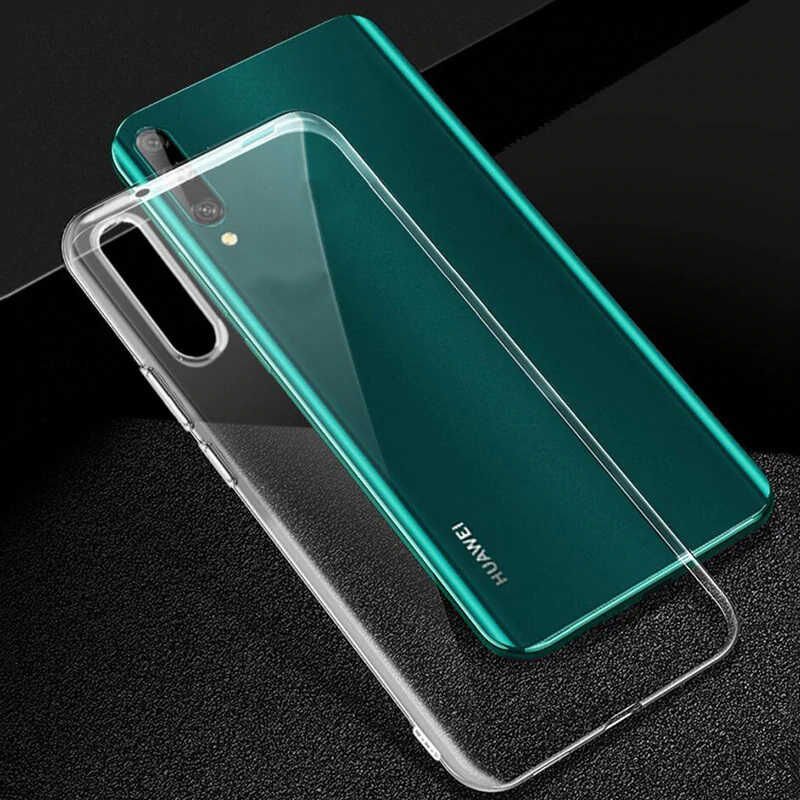 Huawei P Smart Pro 2019 Şeffaf Kılıf Yumuşak İnce Tasarımlı Kapak (SÜPER) Renksiz
