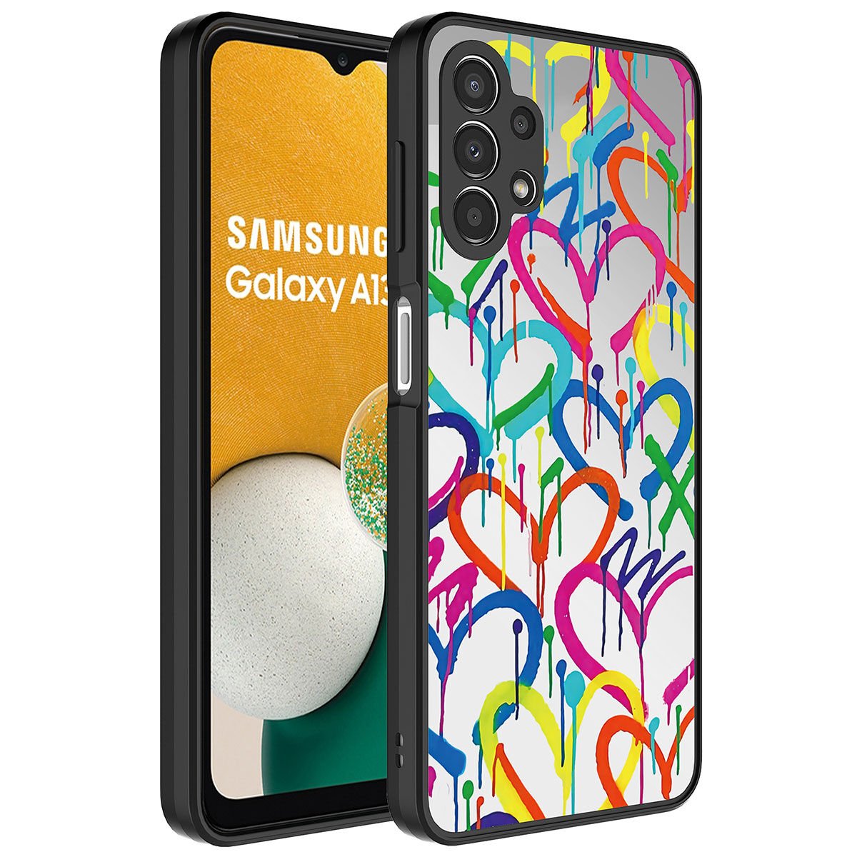 Samsung Galaxy A32 4G Kılıf Aynalı Desenli Kamera Korumalı Parlak HEPTEKİLETİŞİM Mirror Kapak