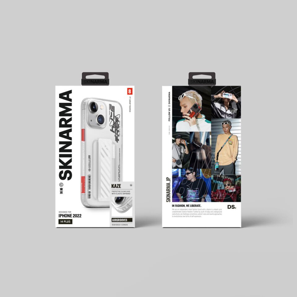 Apple iPhone 14 Plus Kılıf SkinArma Şeffaf Desenli Kaze Kapak