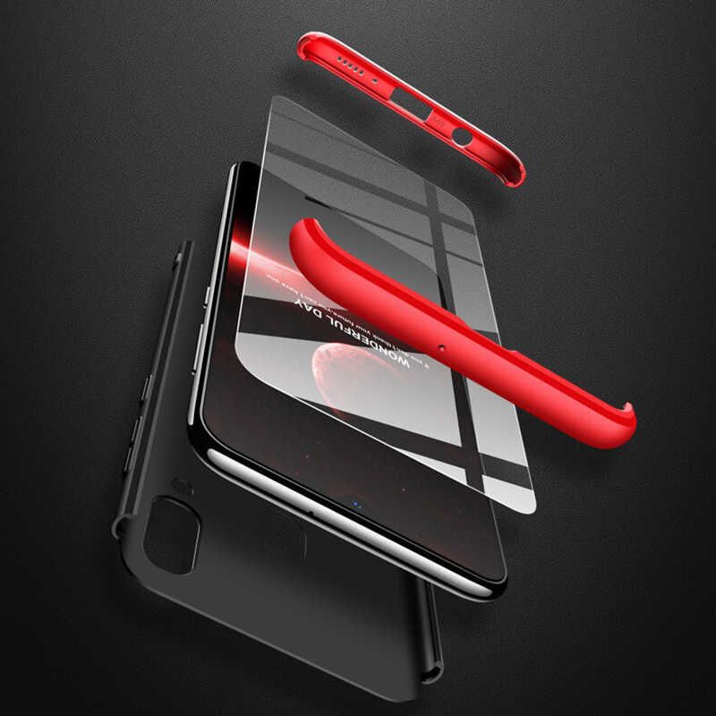 Samsung Galaxy A30 Kılıf 360 Tam Koruma Ön Ve Arka Sert Mika Kapak Orjinal Ays Gkk Kapak Mavi