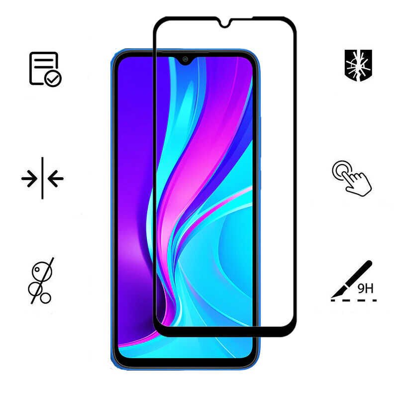 Xiaomi Redmi 9C HEPTEKİLETİŞİM Kenarları Kırılmaya Dayanıklı Cam Ekran Koruyucu