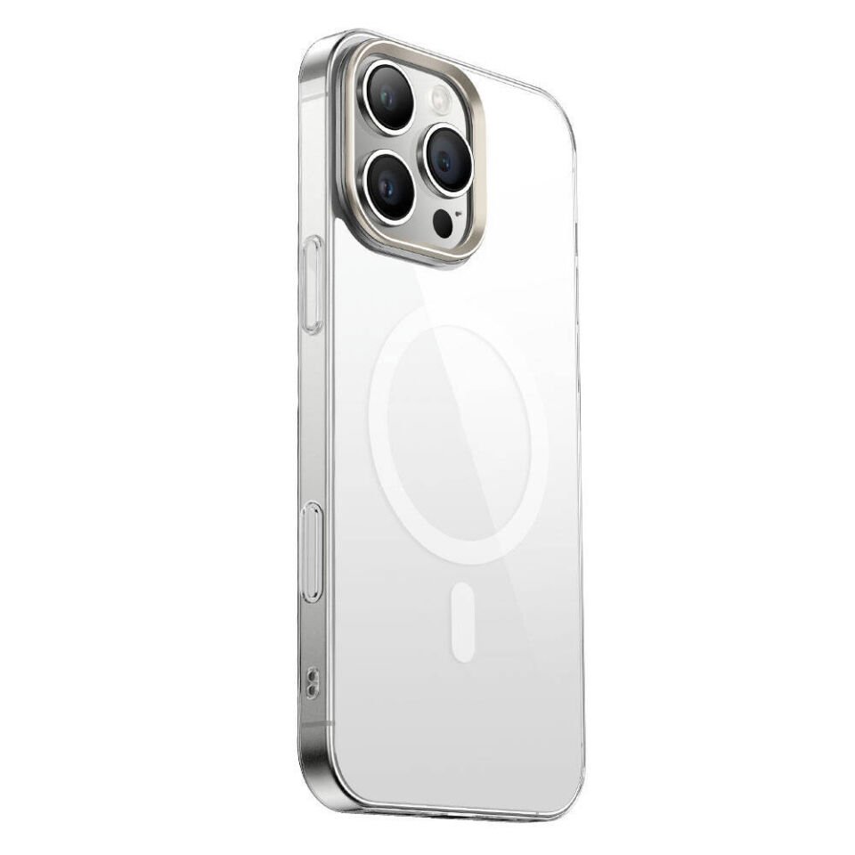 Apple iPhone 16 Pro Kılıf Wireless Şarj Özellikli Darbelere Karşı Korumalı Şeffaf Kapak (G-Glass) Şeffaf