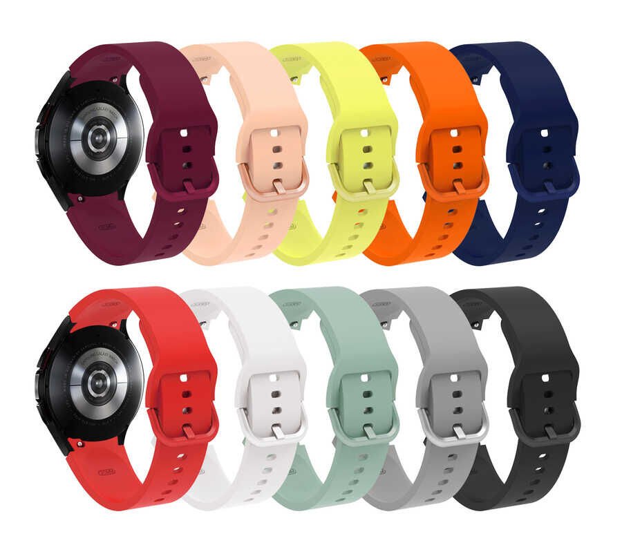 Samsung Galaxy Watch 4 Classic 42mm Silikon Kordon Esnek Yapılı Tasarım (krd-50) Sarı