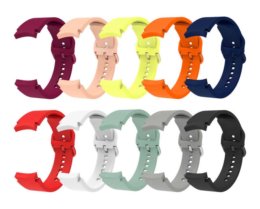 Samsung Galaxy Watch 4 Classic 42mm Silikon Kordon Esnek Yapılı Tasarım (krd-50) Sarı