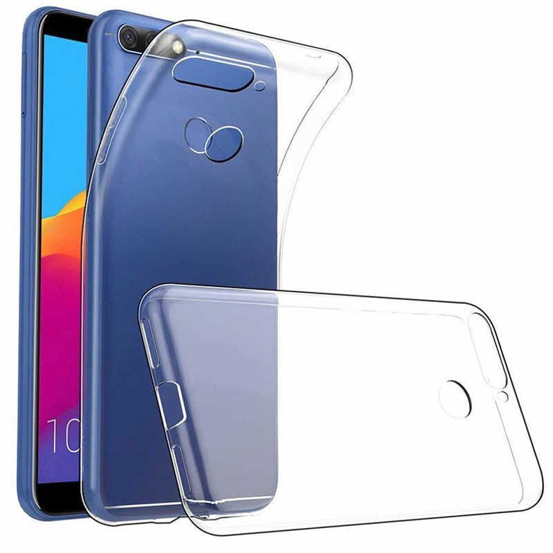 Huawei Y7 2018 Şeffaf Kılıf Yumuşak İnce Tasarımlı Kapak (SÜPER) Renksiz