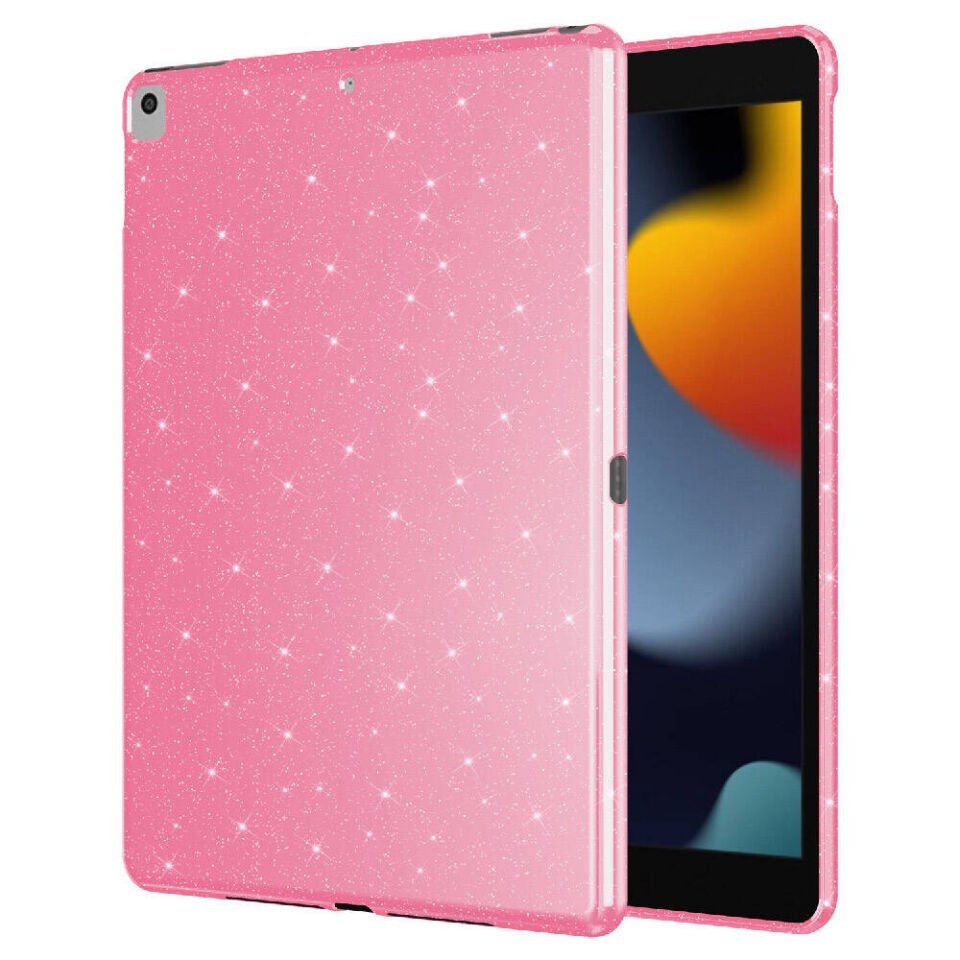 Apple iPad 10.2 (8 Nesil) Simli Parlak Görünümlü HEPTEKİLETİŞİM Tablet Koton Kılıf