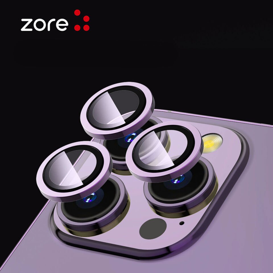 Apple iPhone 15 Pro HEPTEKİLETİŞİM CL-12 Premium Safir Parmak İzi Bırakmayan Anti-Reflective Kamera Lens Koruyucu