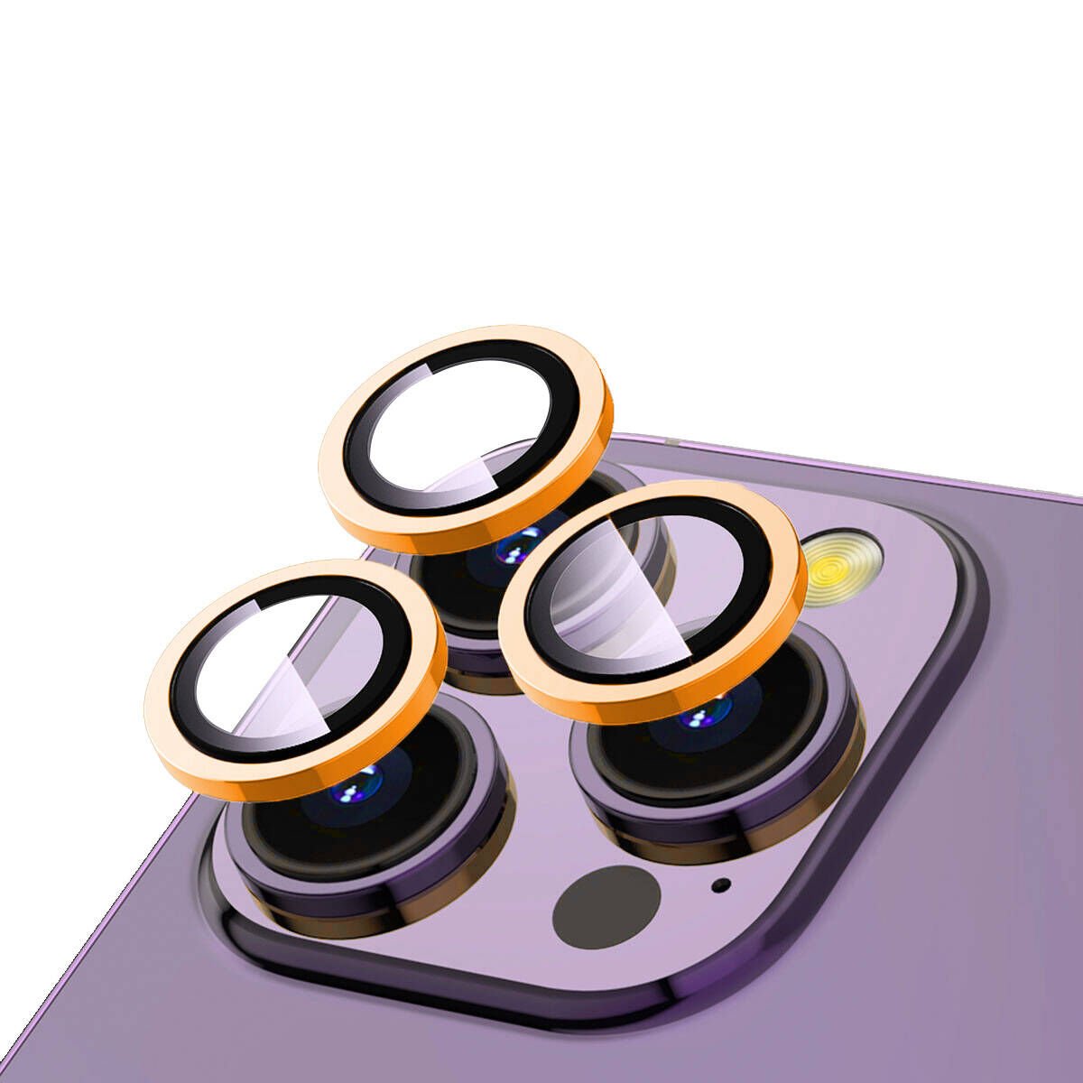 Apple iPhone 15 Pro HEPTEKİLETİŞİM CL-12 Premium Safir Parmak İzi Bırakmayan Anti-Reflective Kamera Lens Koruyucu