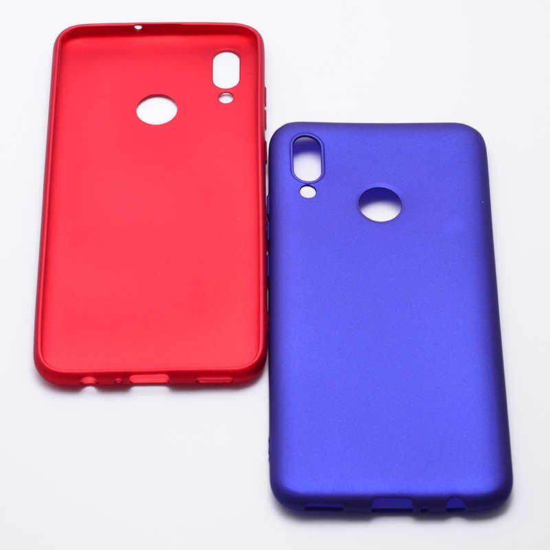 Huawei P Smart 2019 Kılıf Yumuşak Dokulu Soft Esnek İnce Mat Renkli Silikon Kapak (PREMİER) Saks Mavi