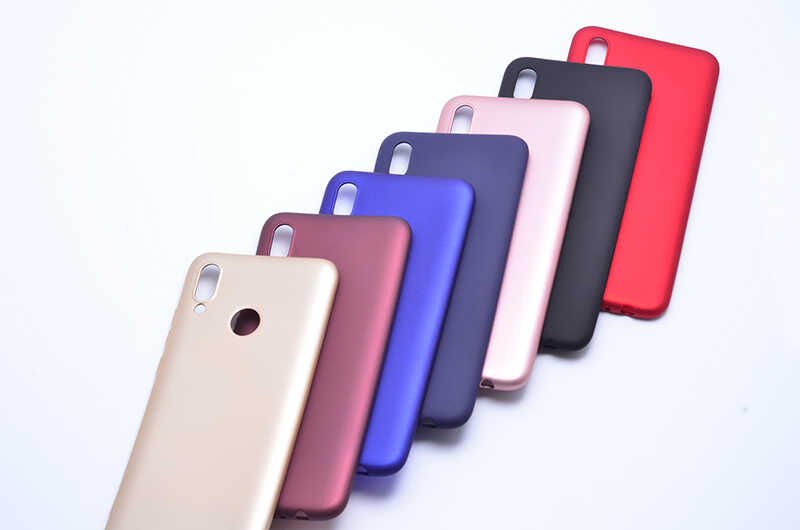 Huawei P Smart 2019 Kılıf Yumuşak Dokulu Soft Esnek İnce Mat Renkli Silikon Kapak (PREMİER) Saks Mavi