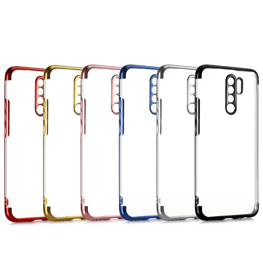 Xiaomi Redmi 9 Kılıf HEPTEKİLETİŞİM Dört Köşeli Lazer Silikon Kapak