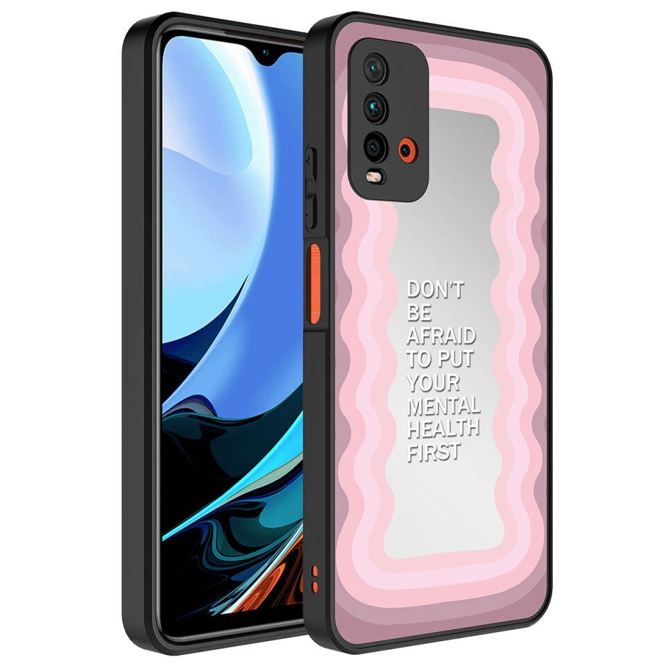 Xiaomi Redmi Note 9 4G Kılıf Aynalı Desenli Kamera Korumalı Parlak HEPTEKİLETİŞİM Mirror Kapak