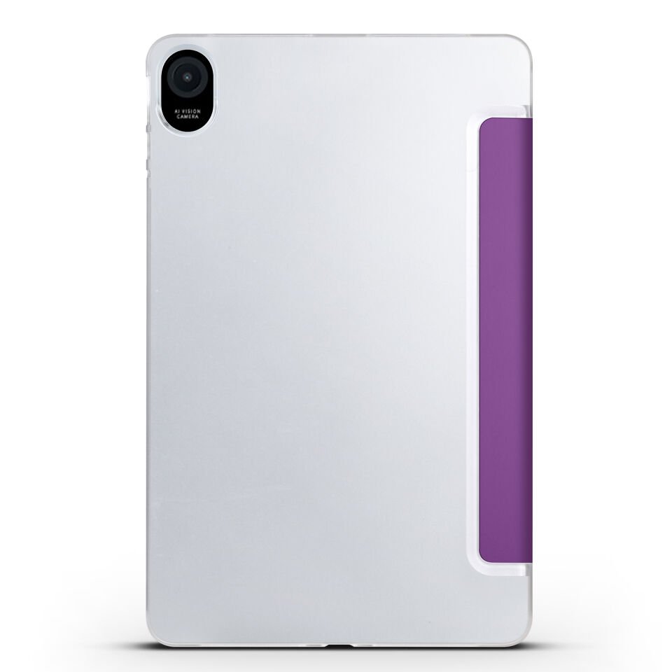 Huawei Honor Pad 8 Kılıf Arkası Silikon Pu Deri 360 Koruma (SC.) Siyah