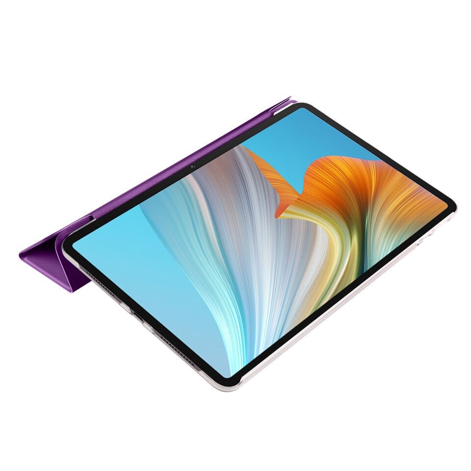 Huawei Honor Pad 8 Kılıf Arkası Silikon Pu Deri 360 Koruma (SC.) Siyah