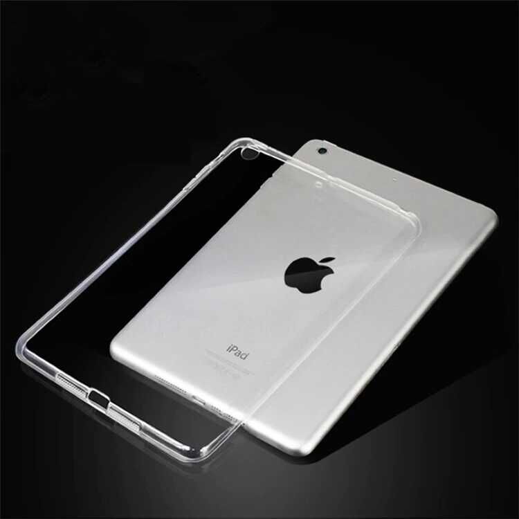 Apple Ipad 5 Nesil 9.7 2017 Şeffaf Silikon Tablet Kılıf Korunaklı Yapı A1822 A1823 (T-SÜPER) Renksiz